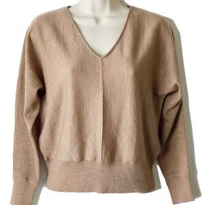 NWOT Banana Republic 100% Extra Fine Merino Wool Sweater XS Dolman Sleeve V-Neck